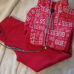 Red Guess jumpsuit set